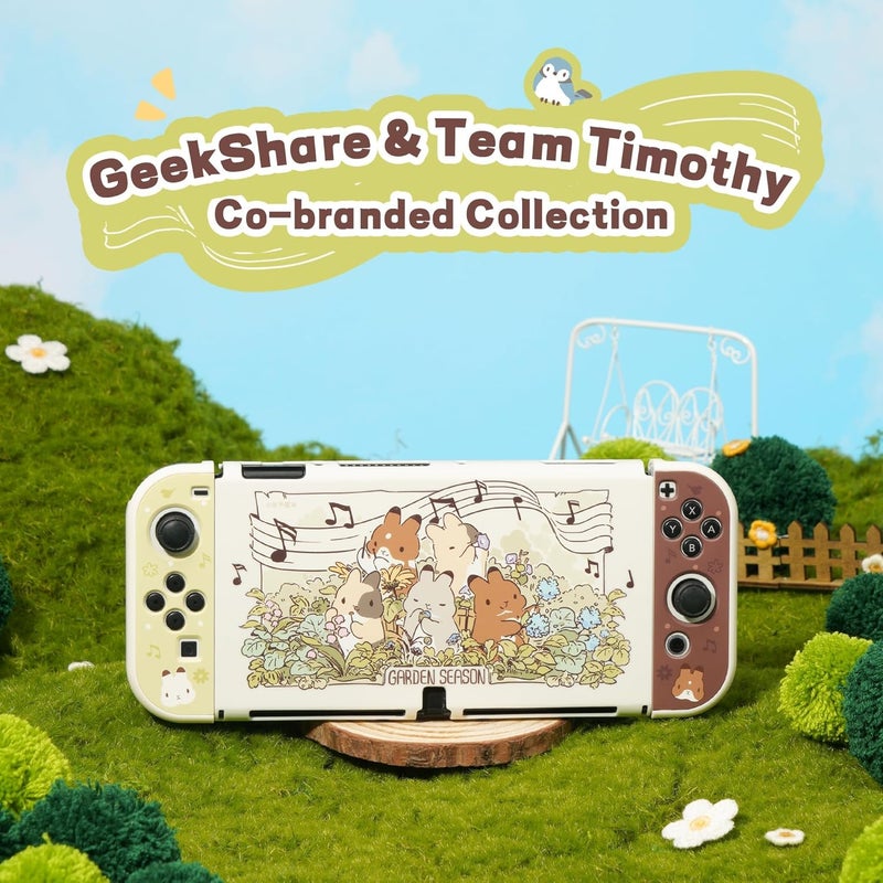 GEEKSHARE Cute Protective Case for Switch OLED Slim Cover Case Hard PC Protective Shell Compatible with Switch OLED - Team Timothy - Image 2